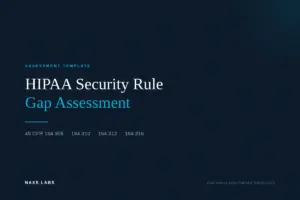 HIPAA Security Rule Gap Assessment template cover