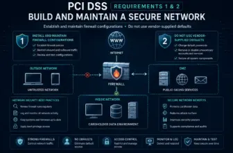 PCI DSS secure network requirements infographic