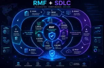 RMF and SDLC integrated cybersecurity lifecycle diagram